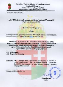vagyonvédelem szakértője elismerés