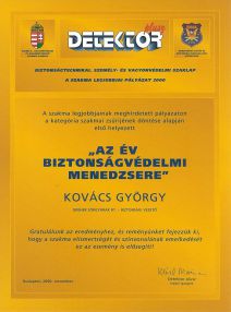 Az év biztonságvédelmi menedzsere
